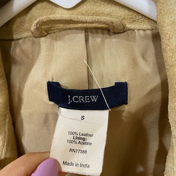 Vintage J. Crew leather‎ jacket size small button down - Picture 2 of 6